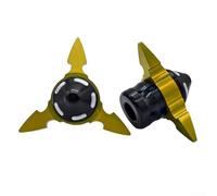 Lot de 2 cache-écrous pour essieu avant de moto avec lame tournée, matériau ABS, adaptés à la plupart des motos (doré)