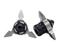 Lot de 2 cache-écrous pour essieu avant de moto avec lame tournée, matériau ABS, convient à la plupart des motos (argenté)