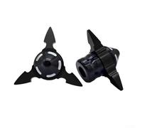 Lot de 2 cache-écrous pour essieu avant de moto avec lame tournée, matériau ABS, convient à la plupart des motos (noir)