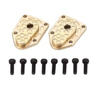 Lot De 2 Cache-Engrenages Rc En Laiton Dore, Capuchon De Fusee De Direction Rc Avant Et Arriere, Couvercle Universel Pour Essieu Axial 1/18 Utb18 Capra-Loire-Lever
