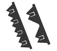 Lot de 2 cache-espaces de cuisinière rétractables en acier inoxydable, résistants à la chaleur, protections latérales réglables, bloque les miettes et les ouvertures dues au vent for fours et cuisiniè