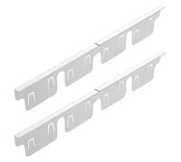 Lot de 2 cache-espaces de cuisinière rétractables en acier inoxydable, résistants à la chaleur, protections latérales réglables, bloque les miettes et les ouvertures dues au vent for fours et cuisiniè