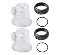 Lot de 2 cache-filtres transparents avec joint torique pour pompe de circulateur de piscine SPS25 SPS50 SPS75 SPS100