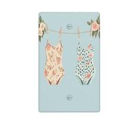 Lot de 2 cache-interrupteurs vintage pour salle de bain, cuisine, salle de bain, 11,4 x 7 cm