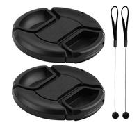 Lot de 2 cache-objectifs 58 mm pour appareil photo Canon EOS Rebel 4000D 2000D 1300D 1200dD 800D 760D 750D 250D 200D EOS 90D 80D 77D 70D avec EF-S 18-55 mm F 3,5-5,6 is II STM F 4-5. 6 est un objectif