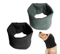 Lot de 2 cache-oreilles chauds pour animaux de compagnie - Lavables et souples - Anti-bruit - Collier pour chien - Cache-oreilles pour chats et chiens