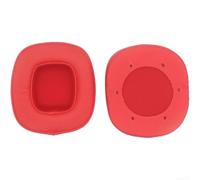 Lot de 2 cache-oreilles en cuir protéiné pour casque Siberia S21 avec circulation de l'air améliorée via un design à six trous pour un port plus frais (rouge)