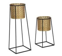 Cache-pot Mauro Ferretti Cup (x2) Noir 26x70-23x45 cm