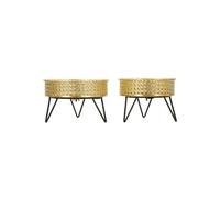 Cache-pot Mauro Ferretti Bossy (x2) Noir 20,5x13-18x13 cm