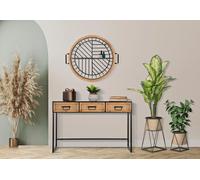 Lot De 2 Cache-Pots En Métal Beige Et Noir Ø 21x40-19x22 Cm