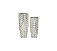 Vase Mauro Ferretti Silvy (x2) Argenté 37x92x-32x75 cm
