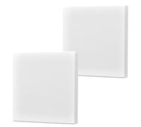 Lot de 2 cache-prises encastrées - Blanc - Sans trou - Pour prises ou interrupteurs non utilisés - 8,6 x 8,6 cm