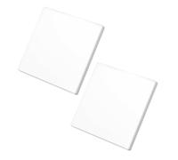 Lot de 2 cache-prises encastrés - 86 x 86 mm - En plastique blanc - Pour prises ou interrupteurs non utilisés