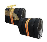 Lot de 2 cache-robinets avec bandes réfléchissantes | Protection antigel pour robinet extérieur pour terrasse, pelouse, jardin, maison et cour, protection contre le gel et