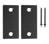 Lot de 2 cache-trous de porte en acier inoxydable 304 pour une installation facile (angle droit, argent)