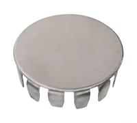 Lot de 2 cache-trous de robinet d'évier de cuisine 45 mm en acier inoxydable brossé mat pour trous de 31 à 40 mm pour trous de 31 à 40 mm, accessoire de réparation finition argentée