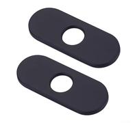 Lot de 2 cache-trous d'évier de cuisine en acier inoxydable pour bloquer les trous de montage inutilisés et les ouvertures d'interface lave-vaisselle (noir)