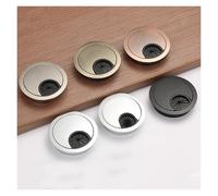 Lot de 2 cache-trous en alliage de zinc de 35 mm pour protection de bureau d'ordinateur, support de protection circulaire pour câble (35 mm, bronze rouge)