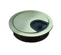 Lot de 2 cache-trous en alliage de zinc offrant protection et organisation des câbles pour ordinateurs de bureau, adaptés pour les bureaux d'ordinateur et les armoires multimédia (patine verte)