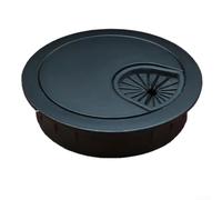 Lot de 2 cache-trous en alliage de zinc pour une utilisation de bureau, conçus pour réduire l'usure des câbles et garder les espaces de travail bien rangés avec une longue durée de vie (noir)