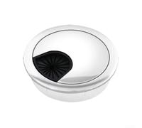 Lot de 2 cache-trous en alliage de zinc pour une utilisation de bureau, conçus pour réduire l'usure des câbles et garder les espaces de travail bien rangés avec une longue durée de vie (brillant)