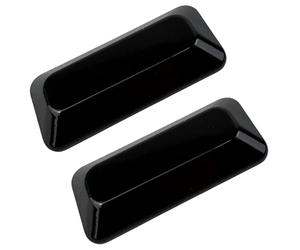 Lot de 2 cache-trous noirs C00290731 pour couvercle de plaque de cuisson compatible avec Hotpoint Ariston Indesit PC640 PC750-43 x 19 x 7 mm