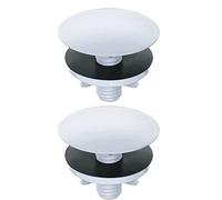 Lot de 2 cache-trous pour évier de cuisine en acier inoxydable 50 mm