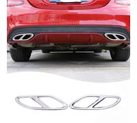 Lot de 2 cache-tuyaux d'échappement arrière pour Mercedes Benz A/B/C/E/GLA/GLC/GLE/GLS