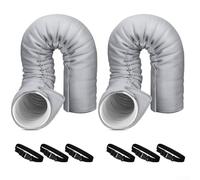 Lot de 2 cache-tuyaux portables pour climatiseur - 150 x 54 cm - Isolation pour tubes d'échappement de 12,7 à 15 cm de diamètre - Améliore l'efficacité du refroidissement - Protection UV pour une