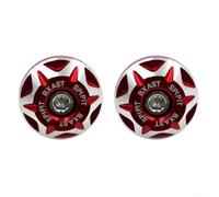 Lot de 2 cache-vis de plaque d'immatriculation en alliage d'aluminium traité CNC pour trou de 6 mm exigences de montage de moto (rouge)