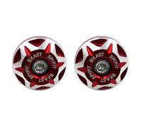 Lot de 2 cache-vis de plaque d'immatriculation spécifiques à la moto, fabriqués en alliage d'aluminium usiné CNC de précision (rouge)