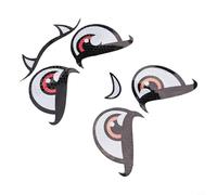 Lot de 2 cache-yeux réfléchissants amusants pour tondeuses à gazon électriques - Motifs de dessins animés pour une meilleure visibilité et un toucher personnel