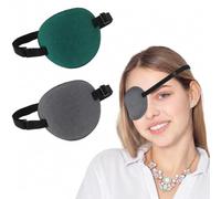 Lot de 2 cache-yeux réglables pour adultes | Pansements 3D confortables pour enfants, masque pour les yeux de pirate, pour les yeux gauche et droit