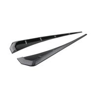 Lot De 2 Caches d'ailes Latérales Voiture, Ailerons, Moulures Universelles, Autocollants Décoratifs en ABS pour Capot Et Prise d'air Jupes Latérales Voiture(Noir Brillant)