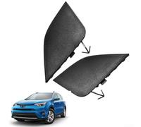 Lot de 2 caches de crochet de remorquage avant en ABS pour RAV4 2016-2018 | Remplacement direct ABS noir, références 53286-0R080 et 53285-0R080 ; un lot de deux capuchons.