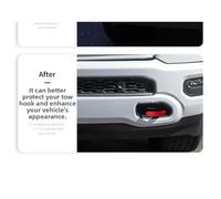 Lot de 2 caches de crochet de remorque avant pour RAM 1500 (2019-2024) - Garniture de protection en nitrile rouge, blanc ou bleu, 15 × 11 × 9 cm (bleu)