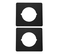 Lot de 2 caches de fixation de porte - Plaque de renfort - Trous de poignée de porte - Renfort durable - Couvercle de fixation de remplissage de plaque arrière de réparation