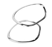 Lot de 2 Caches de Lampe Frontale, Cadre de Phare Avant OEM 51139801573 Compatible avec R60 Countryman (Argent Chrome)