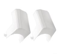 Lot de 2 caches de lentille de rechange en plastique blanc pour capot de cuisinière, 11,7 x 7,3 cm, compatible avec 41000, 8714000100, compatible avec les modèles 34-46