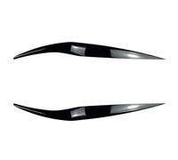 Lot De 2 Caches De Phares Avant en ABS Décoration De Voiture pour Ford pour Fiesta MK6.5 2013-2017 Becquets Avant(Noir Brillant)