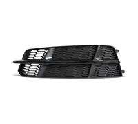 Lot de 2 caches de phares avant pour Audi A6 C7 A6L S-Line 2015 2016 2017 2018, grille hexagonale 4G0807681AN(Black Left)