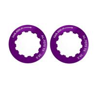 Lot de 2 caches de verrouillage de cassette de vélo en alliage d'aluminium 7075 pour 11T (violet)