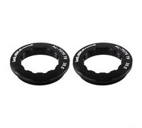 Lot de 2 caches de verrouillage de cassette de vélo en alliage d'aluminium 7075 pour cassettes de volant d'inertie 11T avec usinage CNC et revêtement antirouille (noir)