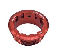 Lot de 2 caches de verrouillage en aluminium pour cassette de vélo MicroSpline 12 vitesses (Rouge)