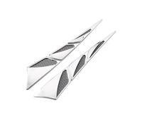 Lot de 2 caches décoratifs universels pour aérations de Capot, Flux d'air latéral, portières extérieures, Autocollants ABS.(Chrome)
