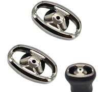 Lot de 2 caches latéraux de bouton pour DAIWA, pilule de préhension de rechange pour LT Alphas SV/Air Fuego pour Regal Revros Legalis, 18,5 x 11,1 mm, gris (2 pièces)