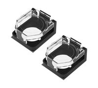 Lot de 2 caches pour interrupteur à bouton-poussoir - Anti-poussière et étanche - Trou rond - Convient pour un montage de 22 mm