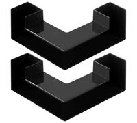 Lot de 2 cachettes de crevettes pour aquariums, grottes en plastique noir pour poissons, abris tunnels sous-marins