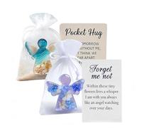 Lot de 2 cadeaux Forget Me Not Angel, Forget Me Not Angel, cadeaux de condoléances pour perte, cadeau de deuil ange gardien pour commémoration, souvenir pour ami en deuil, cadeau de soutien émotionnel