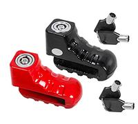 Lot de 2 cadenas anti-vol pour moto, scooter, vélo, cadenas mécanique, sans alarme sonore, couleurs assorties (fer et fonte)